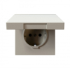 Розетка Jasmart FD с крышкой 16А (soft touch) (сахара) FD5505SH