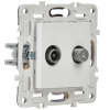 Розетка TV+SAT IEK SKANDY SK-A13W (арктический белый ) SK-AF20-O-K01