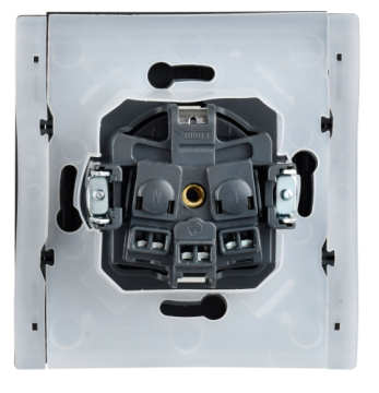 Розетка с крышкой FORTE&PIANO винтовое крепление 16А IP44 FP321 (серый) FP-R16-16-44-K03