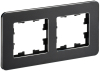 Рамка 2-м скругленная BRITE DECOR Черный металл РУ-2-1-Бр BR-M22-M-01-K02