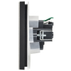 Розетка с крышкой FORTE&PIANO безвинтовые зажимы 16А IP44 FP619M (металл шампань) FP-R16-16-1-44-M-K37