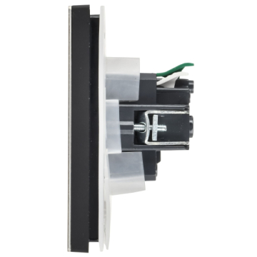 Розетка с крышкой FORTE&PIANO безвинтовые зажимы 16А IP44 FP619M (металл шампань) FP-R16-16-1-44-M-K37