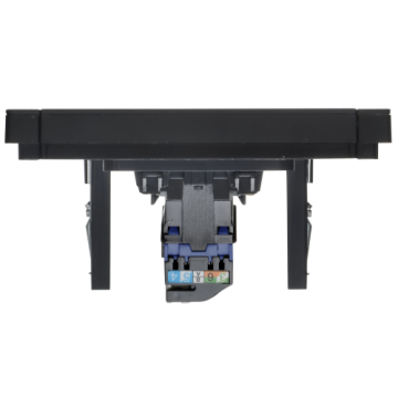 Розетка компьютерная FORTE&PIANO RJ45 кат.6 FP131M (металл черный) FP-K10-2-M-K02