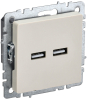 Розетка USB BRITE A+A 3,1А бежевый РЮ10-1-БрКр BR-U21-D31-K10