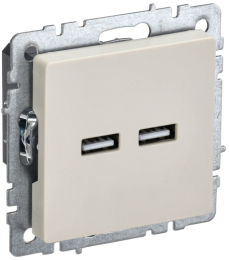 Розетка USB BRITE A+A 3,1А бежевый РЮ10-1-БрКр BR-U21-D31-K10