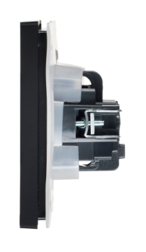 Розетка с крышкой FORTE&PIANO винтовое крепление 16А IP44 FP121 (черный) FP-R16-16-44-K02