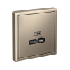 Розетка USB ArtGallery тип С высокоскор. заряд 65W QC PD (шампань) GAL000527