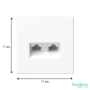 Розетка компьютерная двойная RJ45 ArtGallery 5е (белый) GAL000185