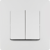 Выключатель двухклавишный Etika (белая) 672202