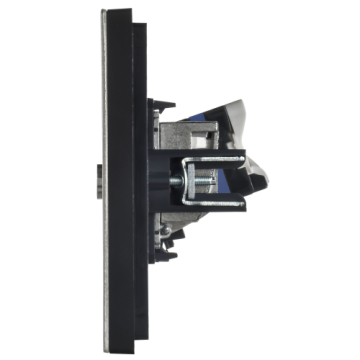 Розетка TV+RJ45 кат.6 FORTE&PIANO FP737M (металл никель) FP-AK20-2-M-K50