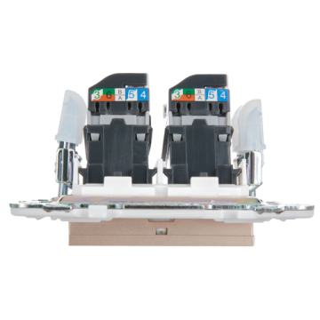 Розетка компьютерная двойная IEK SKANDY RJ45 кат.5E SK-K03Sa (песочыный) SK-K20-1-K98