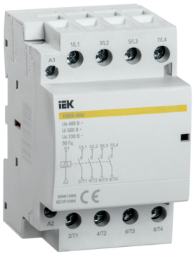 Контактор модульный IEK КМ63-40М 63А AC/DC 4НО MKK21-63-40