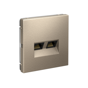 Розетка компьютерная двойная RJ45 ArtGallery 5е (шампань) GAL000585