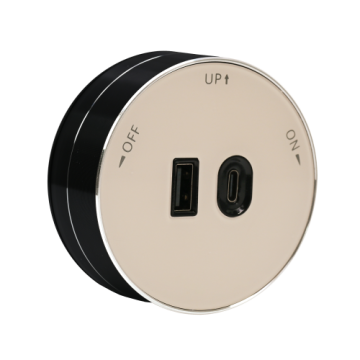 MultiTrack Systeme Electric Розетка 2хUSB тип А+С 18Вт, 5В/3А (песочный) MTK13003P