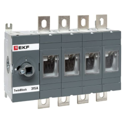 Рубильник EKF TwinBlock 315A 4P без рукоятки управления tb-s-315-4p