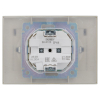 Розетка 2-ая с/з с крышкой 16А в сборе IP44 IEK SKANDY SK-R12S (серебряный) SK-R26-16-44-K23-F