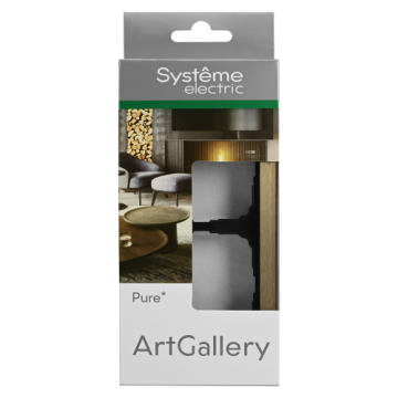 Рамка ArtGallery Pure Systeme Electric двухместная металл (латунь) GAL312202
