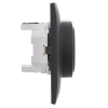 Розетка 2-ая с/з 16А в сборе IEK SKANDY SK-R08G (графит) SK-R21-16-K53-F