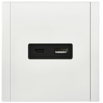 Розетка USB A+C FORTE&PIANO 3,1А FP250M (металл белый) FP-U22-D31-M-K01