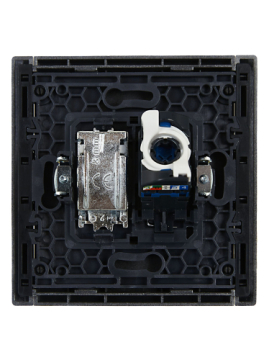 Розетка TV+RJ45 кат.6 FORTE&PIANO FP537 (сталь) FP-AK20-2-K46