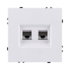 Розетка двойная Ethernet RJ45 Cat.6, белый глянцевый Kollinger Eclipse EC-018WG EC-018WG