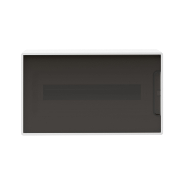 Щиток 18 мод настенный DKC FRAME с тонированной дверцей с 2-мя шинами PEN на 8 и 10 отв. F18W1WD