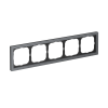 Рамка ArtGallery Pure Systeme Electric пятиместная камень (графит) GAL373105