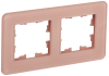 Рамка 2-м скругленная BRITE DECOR Дымчатый матовый стекло РУ-2-2-Бр BR-M22-G-41-K97