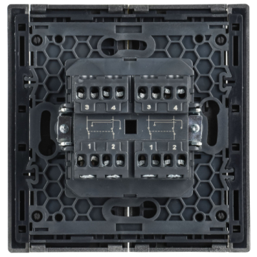 Выключатель 2-кл перекрестный FORTE&PIANO 10А FP509 (сталь) FP-V23-0-10-1-K46