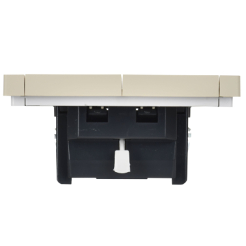 Выключатель жалюзи кнопочный FORTE&PIANO IEK 10А FP411 (ваниль) FP-V15-0-10-1-K10