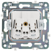 Розетка с крышкой 16А IP44 IEK SKANDY SK-R11N (никель) SK-R16-16-44-K50