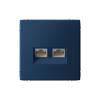 Розетка компьютерная двойная RJ45 ArtGallery 5е (аквамарин) GAL001185