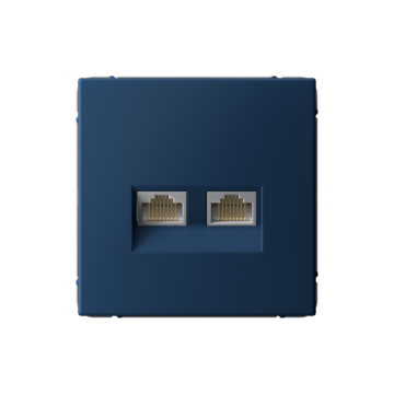 Розетка компьютерная двойная RJ45 ArtGallery 5е (аквамарин) GAL001185