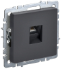 Розетка компьютерная BRITE RJ45 кат.6 графит РК11-БрГ BR-K10-2-K53