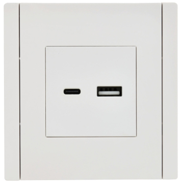 Розетка USB A+C FORTE&PIANO 3,1А FP250 (белый) FP-U22-D31-K01