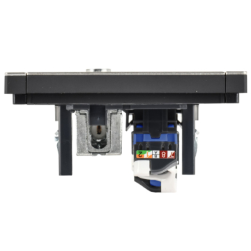 Розетка TV+RJ45 кат.6 FORTE&PIANO FP637M (металл шампнь) FP-AK20-2-M-K37