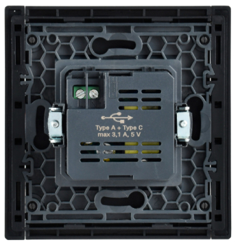 Розетка USB A+C FORTE&PIANO 3,1А FP350 (серый) FP-U22-D31-K03