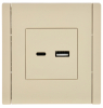 Розетка USB A+C FORTE&PIANO 3,1А FP450 (ваниль) FP-U22-D31-K10