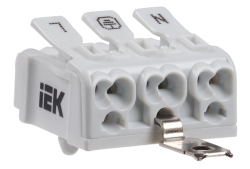IEK Клемма пружинная соединительная КСПнз3-L+N+PE UKZ-B06-3P-F1-E1-10