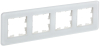 Рамка 4-м скругленная BRITE DECOR Белый матовый стекло РУ-4-2-Бр BR-M42-G-41-K01