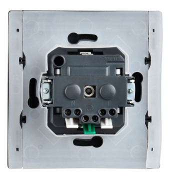Розетка с крышкой FORTE&PIANO безвинтовые зажимы 16А IP44 FP319 (серый) FP-R16-16-1-44-K03