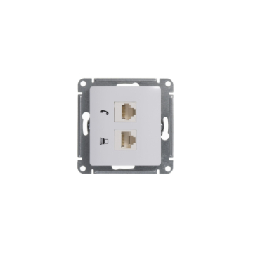 Розетка TV Glossa проходная (белый) GSL000192