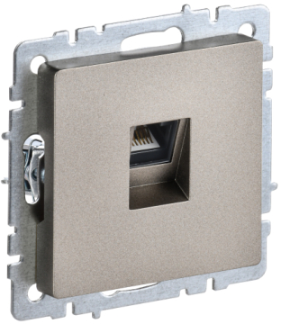 Розетка компьютерная BRITE RJ45 кат.5E шампань РК10-БрШ BR-K10-1-K37