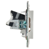Розетка TV+RJ45 кат.5E IEK SKANDY SK-A14W (арктический белый ) SK-AK20-1-K01