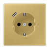 JUNG Розетка SCHUKO® с USB-зарядным устройством тип С Classic (латунь) ME1520-18CC-L