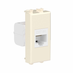 Компьютерная розетка DKC Avanti RJ-45 без шторки кат. 6А 1 модуль (ванильная дымка) 4405671