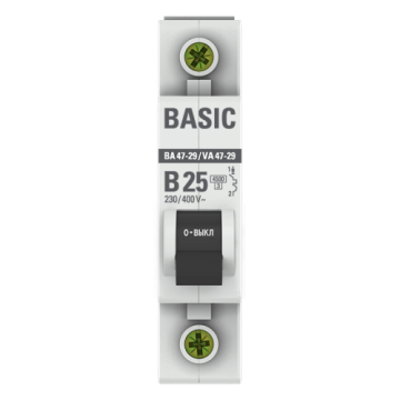 Автоматический выключатель EKF Basic ВА 47-29 1Р 25А 4,5кА (х-ка B) mcb4729-1-25-B