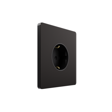 Розетка с заземлением со шторками SE Systeme Infinity 16А (полярная ночь) FSE001045
