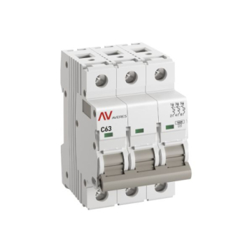 Автоматический выключатель EKF Averes AV-10 3P 63А 10kA (х-ка C) mcb10-3-63C-av