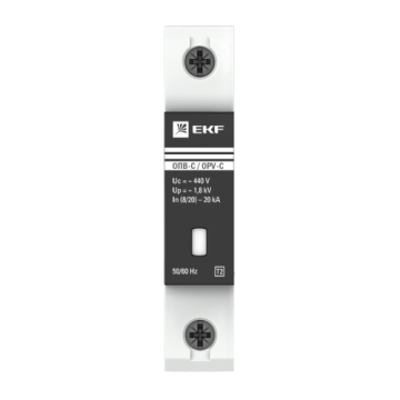 Ограничитель импульсных напряжений EKF PROxima ОПВ-C/1P In 20кА 400В с сигн. opv-c1
